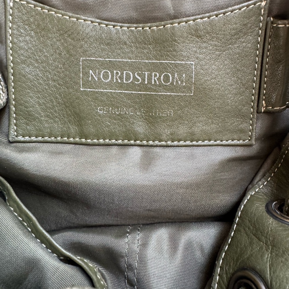 Nordstrom Olive Leather Hobo Bag - Picture 5 of 6